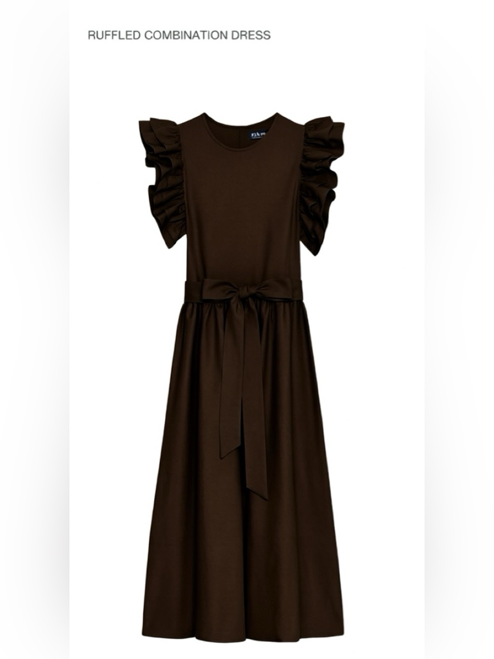ZARA, Ruffle combination Dress - Picture 6 of 6